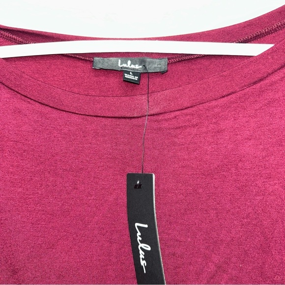 Lulu's Red Sheath Dress with Bishop Sleeves - Picture 6 of 9